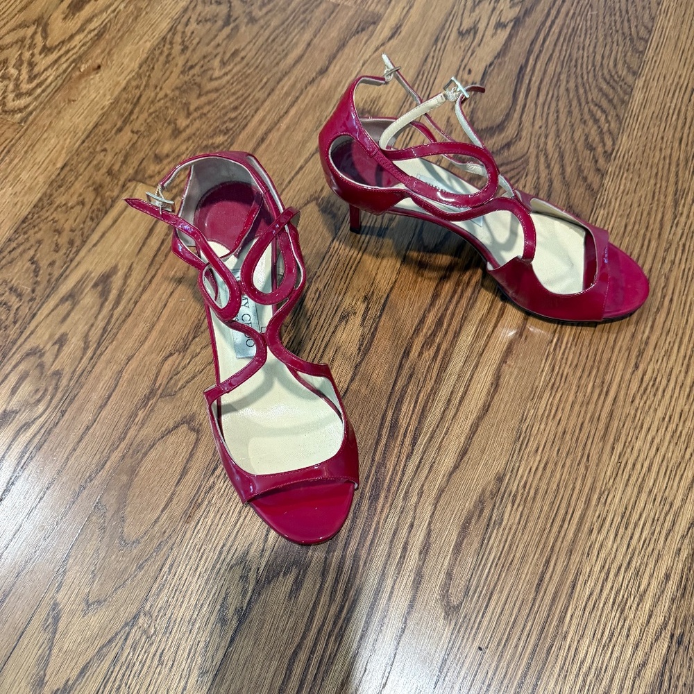 Jimmy choo strappy sandals - very gently ised